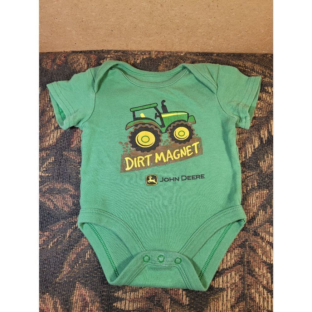 John Deere Dirt Magnet One Piece with Snaps- Size 6 Months